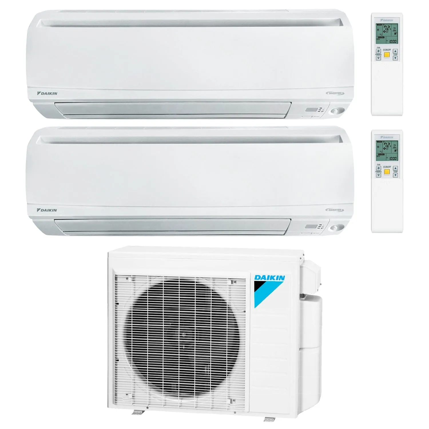 2-Zone Daikin 18.9 SEER MXS Series LV Multi split Air Conditioner Heat Pump System (9K 12K BTU)