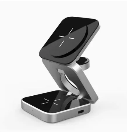 3-in-1 Foldable Wireless Charger | Magnetic Dock for iPhone, AirPods & Watch