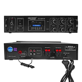 5Core Amplifier 65W RMS Hi-Fi Stereo DJ Amp w USB   AUX   MIC   SD Card Input & EQ Control