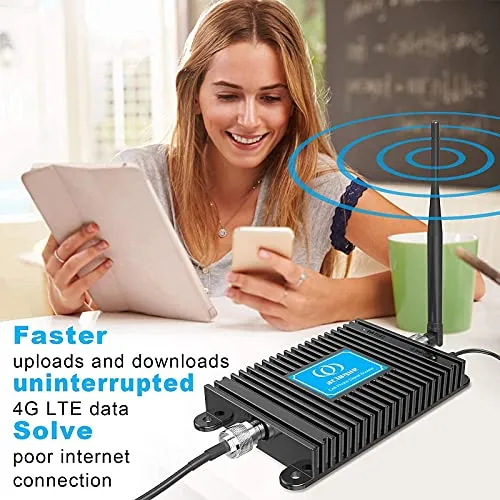 5G Phone Signal Booster, Home 4G LTE Cell Phone Signal Booster ATT, Straight Talk 700MHz Band 12/17 Cell Signal Repeater Amplifier Antenna Kits, Boosts Data and Calls, FCC Approved