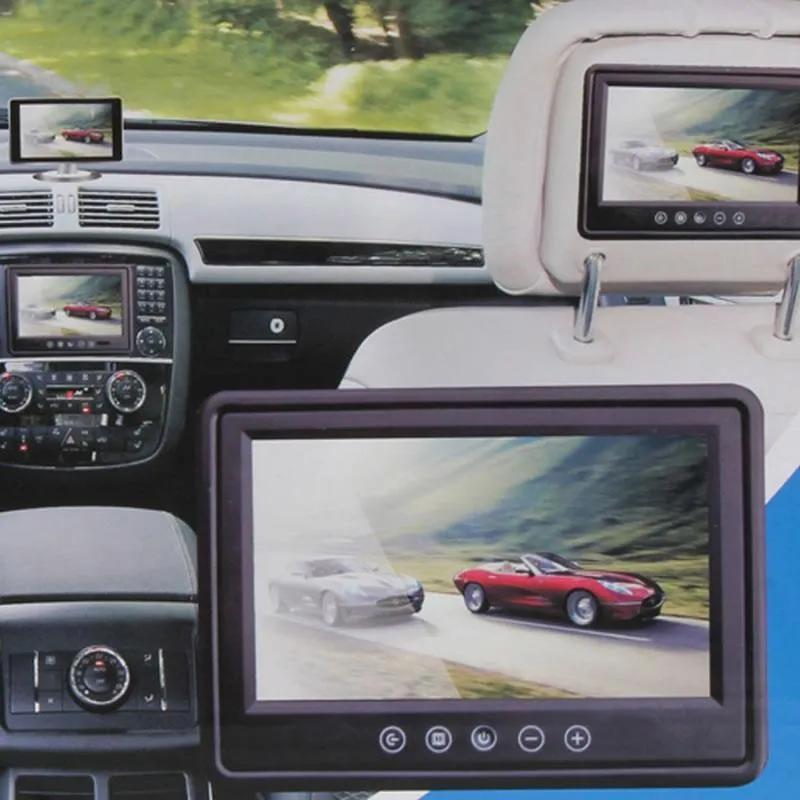 7 Inch 16:9 HD Pillow TFT LCD Color Screen Car Rearview Monitor CTC-591-7