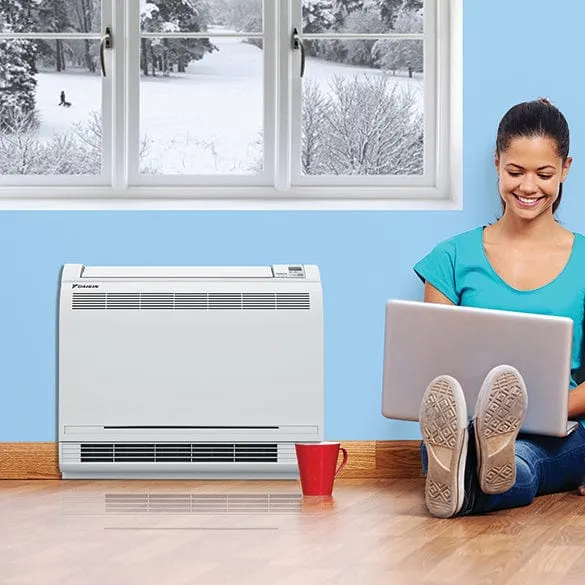 9,000 BTU Daikin 20 SEER LOW AMBIENT Low-Wall Floor Mount Ductless Mini-Split Inverter Air Conditioner Heat Pump System 230 Volt