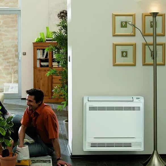 9,000 BTU Daikin 20 SEER LOW AMBIENT Low-Wall Floor Mount Ductless Mini-Split Inverter Air Conditioner Heat Pump System 230 Volt