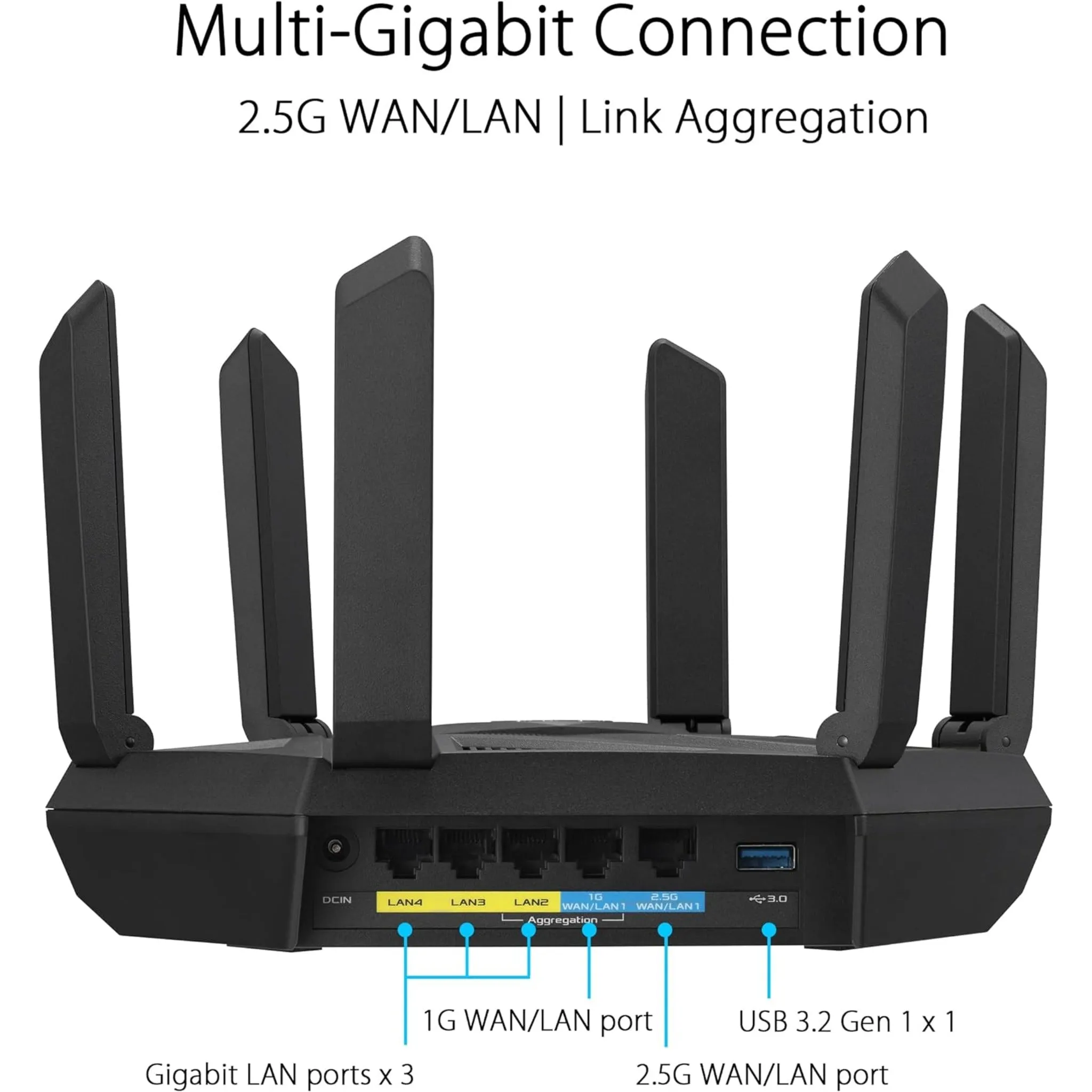 Asus RT-AXE7800 Wi-Fi 6E IEEE 802.11ax Ethernet Wireless Router
