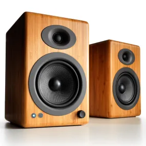 Audioengine A5  Bluetooth Wireless Powered Bookshelf Speakers - Pair (Bamboo)