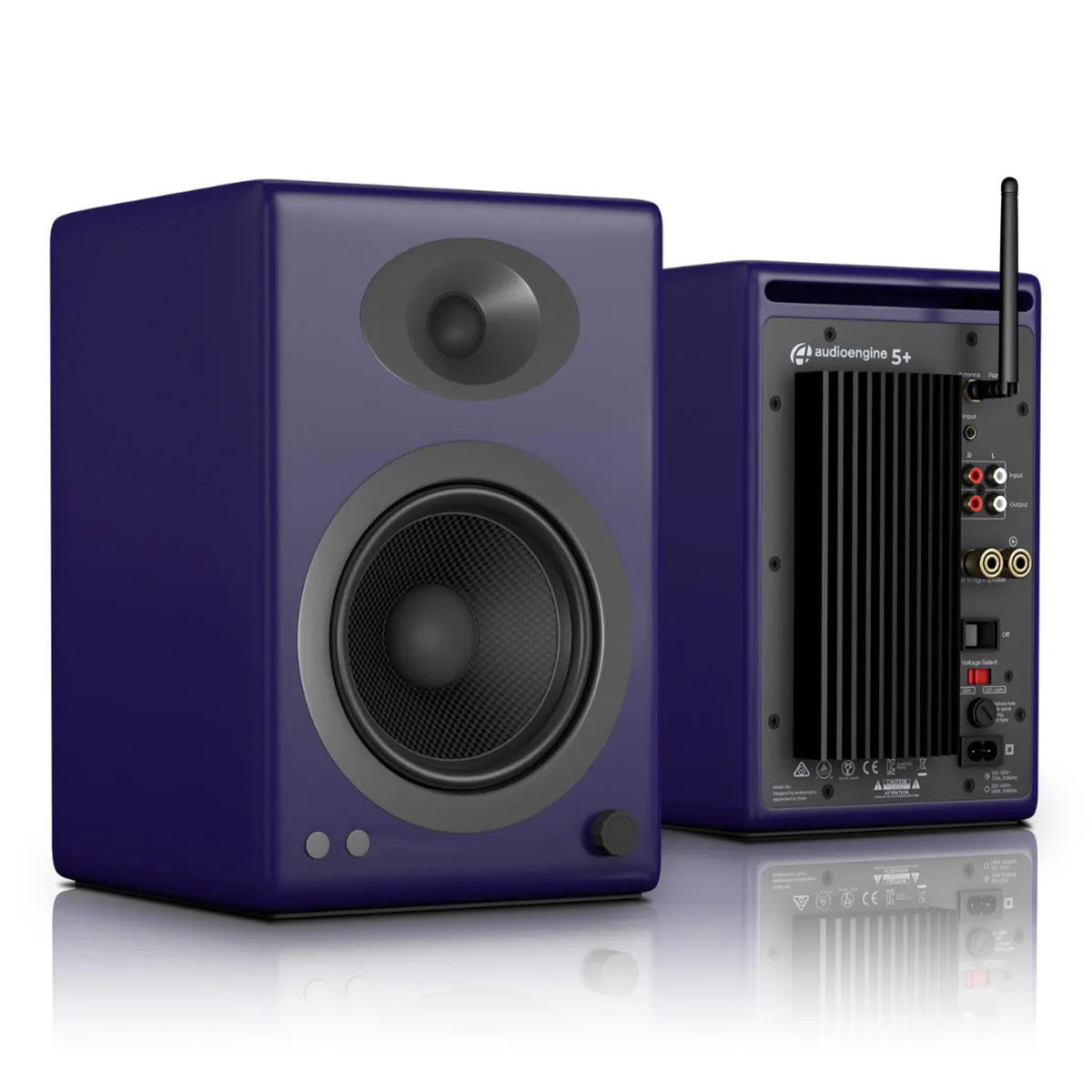 Audioengine A5  Bluetooth Wireless Powered Bookshelf Speakers - Pair (Matte Blue)