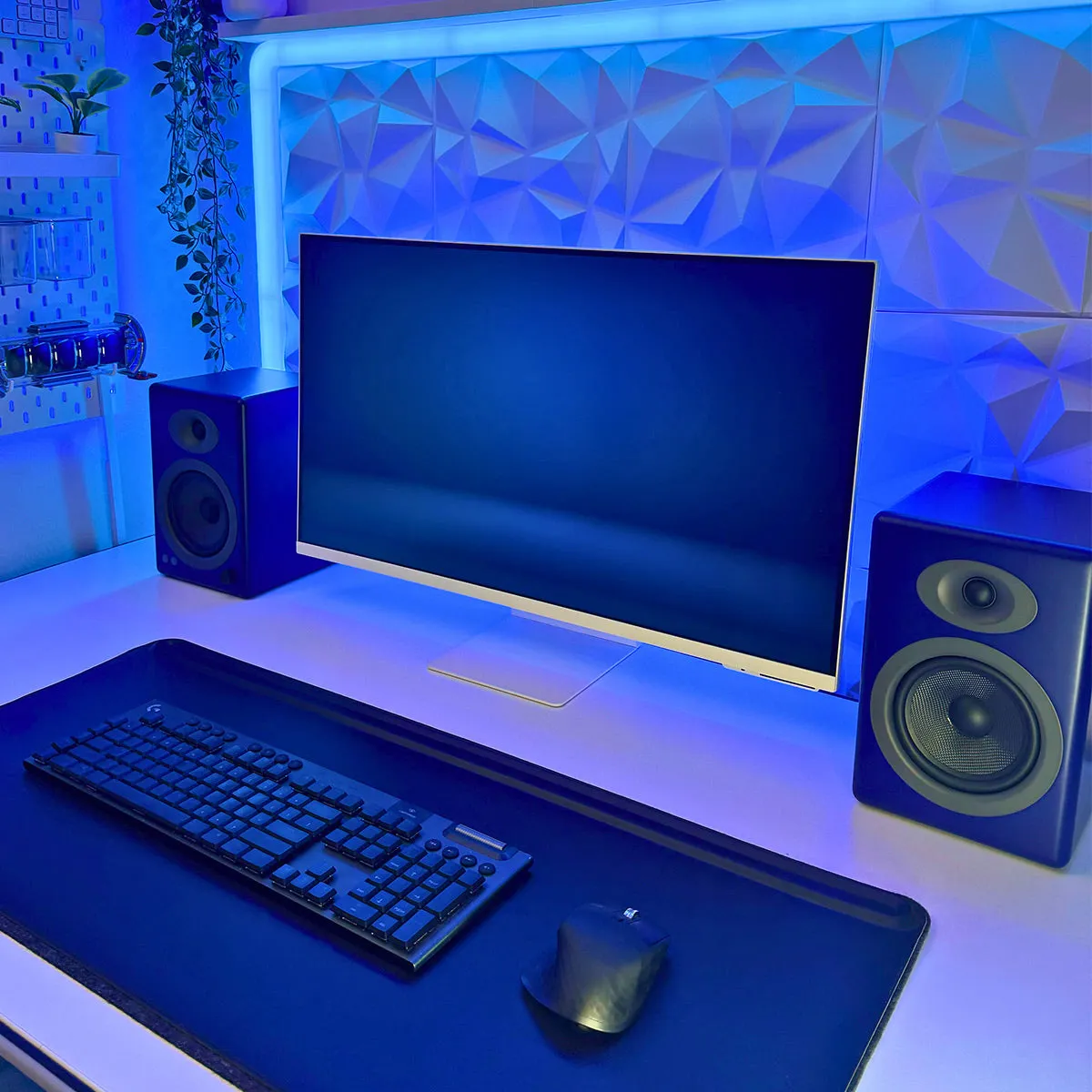 Audioengine A5  Bluetooth Wireless Powered Bookshelf Speakers - Pair (Matte Blue)