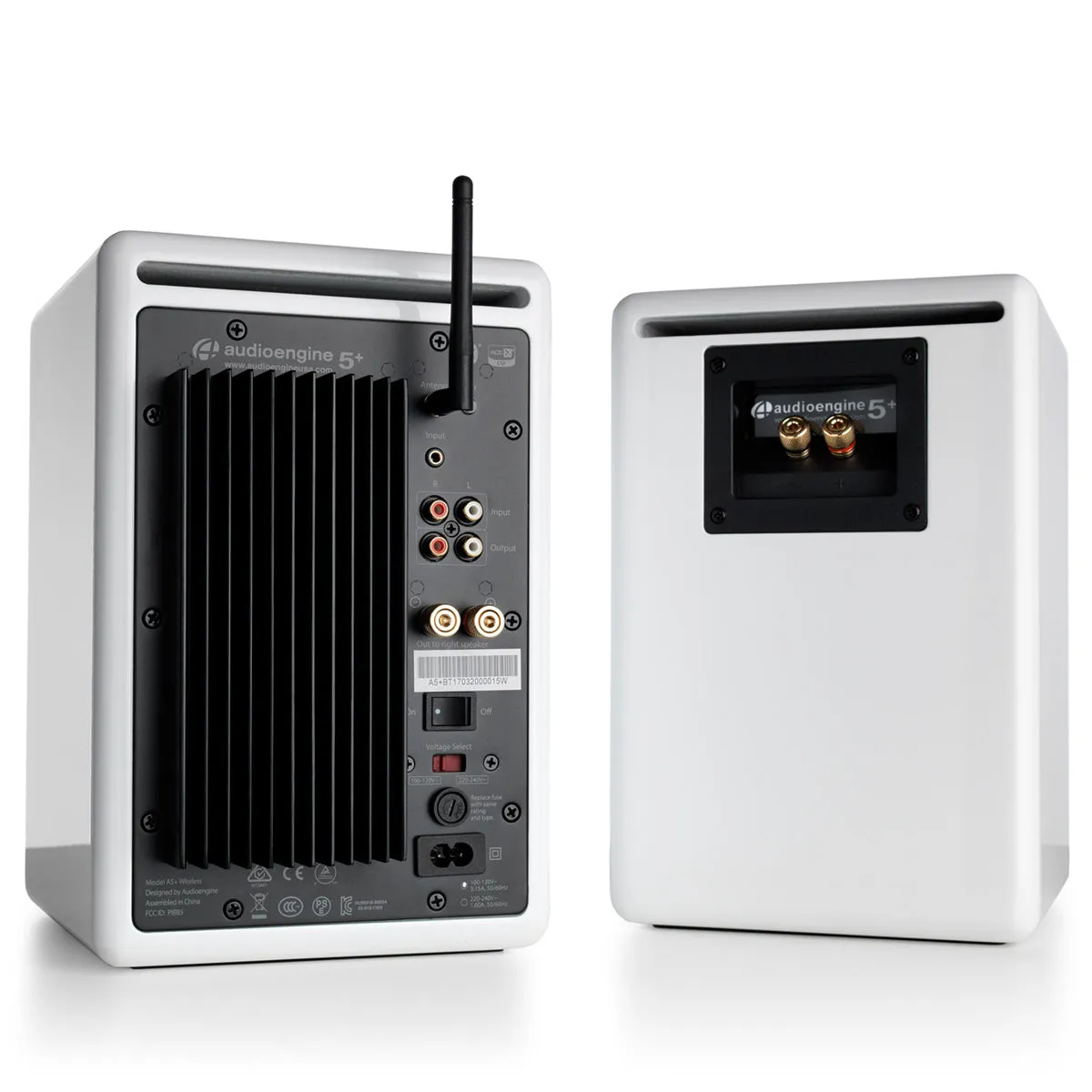 Audioengine A5  Bluetooth Wireless Powered Bookshelf Speakers - Pair (White)
