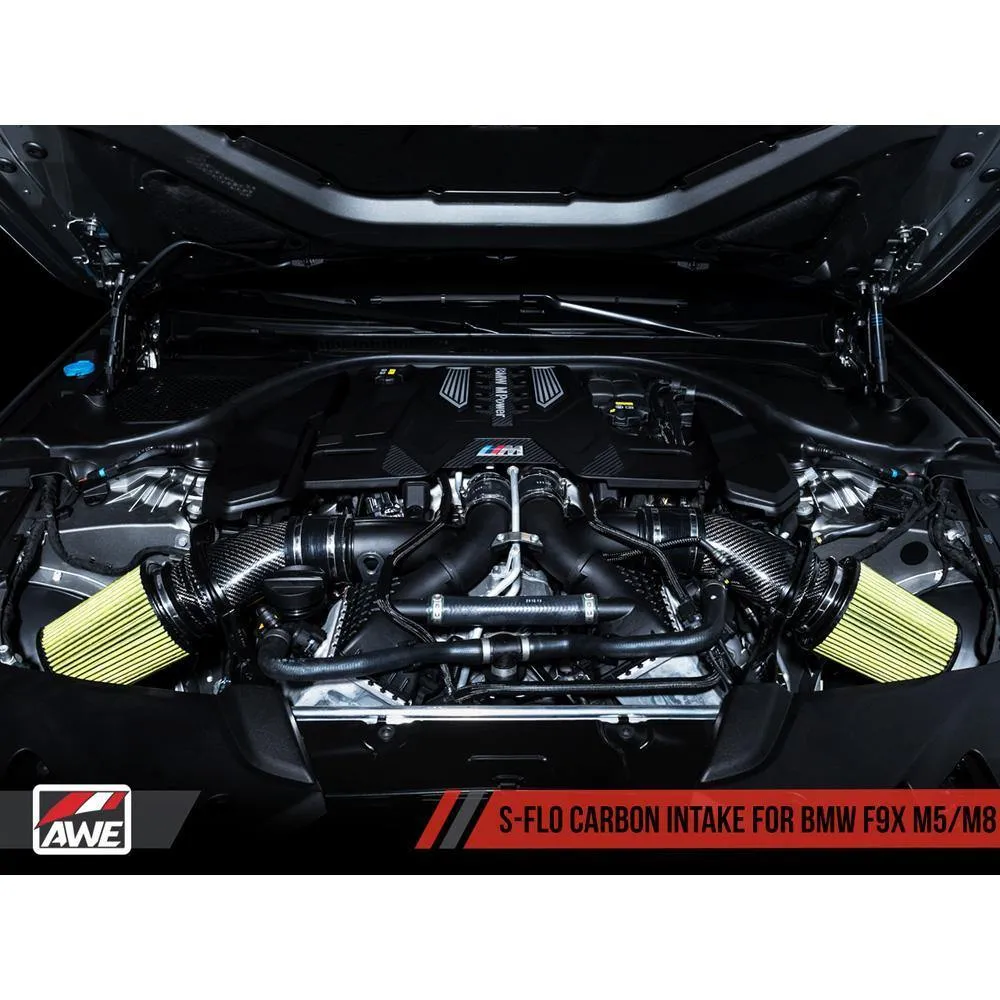AWE S-FLO Carbon Intake | 2018-2020 BMW M5 / 2020 M8 4.4T (2660-15058)