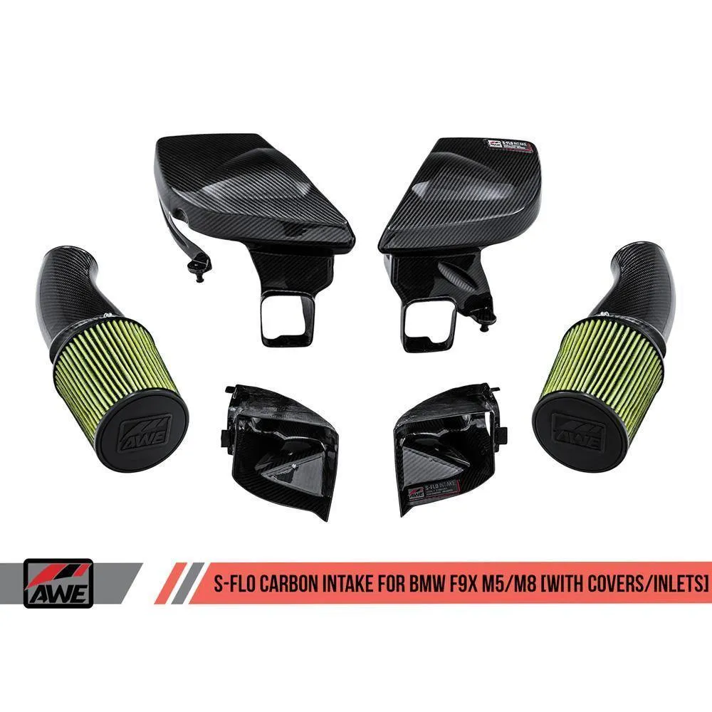 AWE S-FLO Carbon Intake | 2018-2020 BMW M5 / 2020 M8 4.4T (2660-15058)