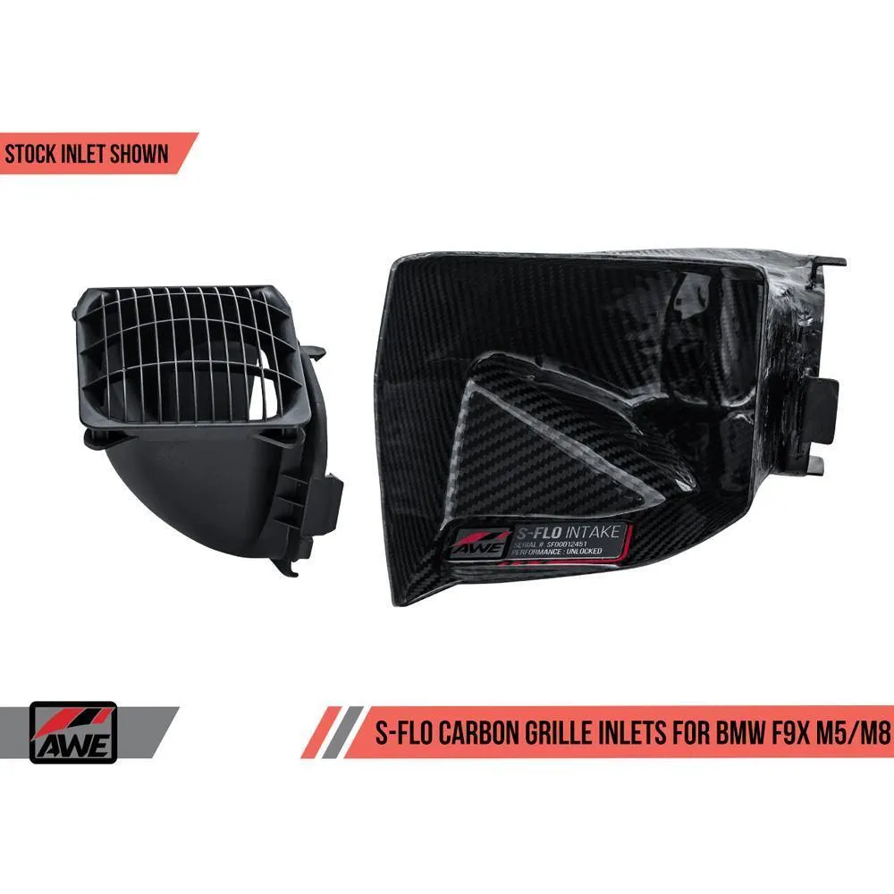 AWE S-FLO Carbon Intake | 2018-2020 BMW M5 / 2020 M8 4.4T (2660-15058)