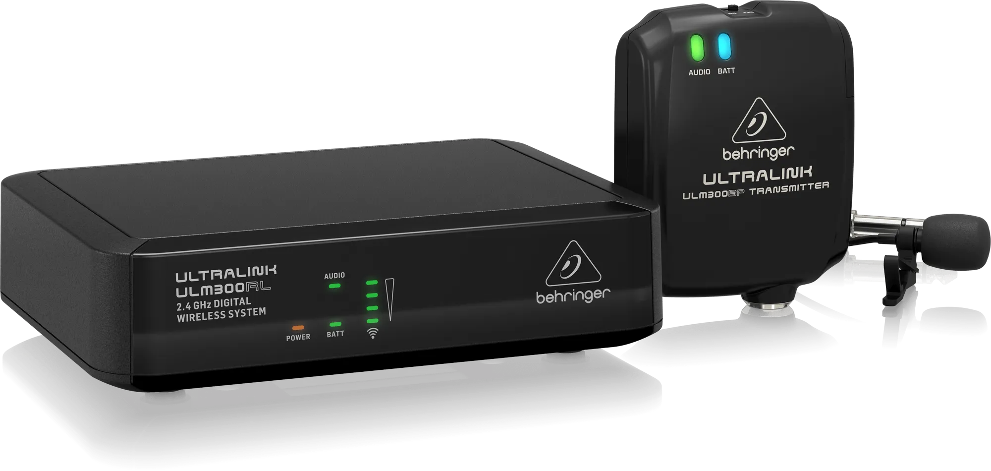 Behringer ULM300LAV High Performance 2.4 GHz Digital Wireless System with Lavalier Microphone, Belt-Pack Transmitter and Receiver
