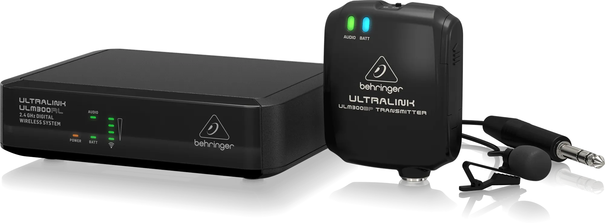 Behringer ULM300LAV High Performance 2.4 GHz Digital Wireless System with Lavalier Microphone, Belt-Pack Transmitter and Receiver
