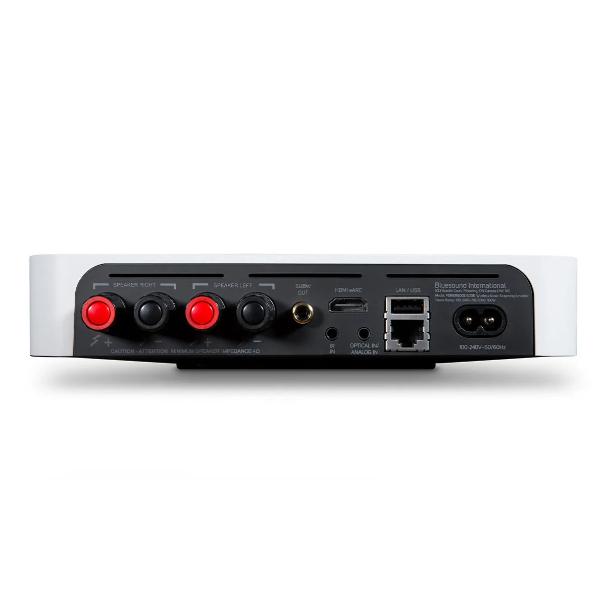 Bluesound POWERNODE EDGE Compact Wireless Hi-Res Music Streaming Smart Amplifier (White)