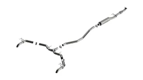 BORLA 140928 Cat-Back Exhaust System S-TYPE 2.50", TIP 2.50" Brushed T-304 Stainless Steel (TURN DOWN) for HONDA Civic EX/ Touring 1.5L 2022-2023