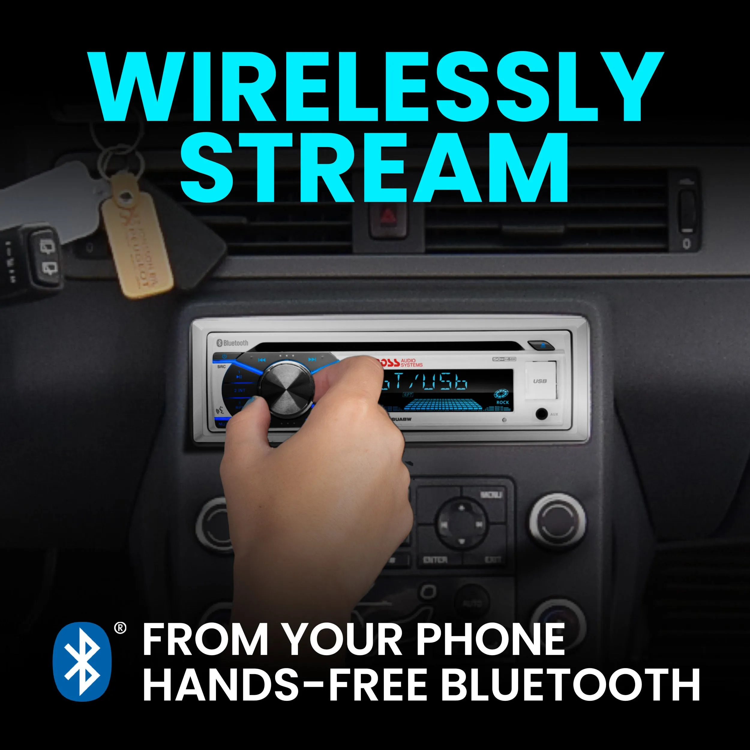 Boss MCK508WB.6 - This package has MR508UABW, MR6W, MRANT10, Single-DIN, CD/MP3 Player Detach Panel Bluetooth