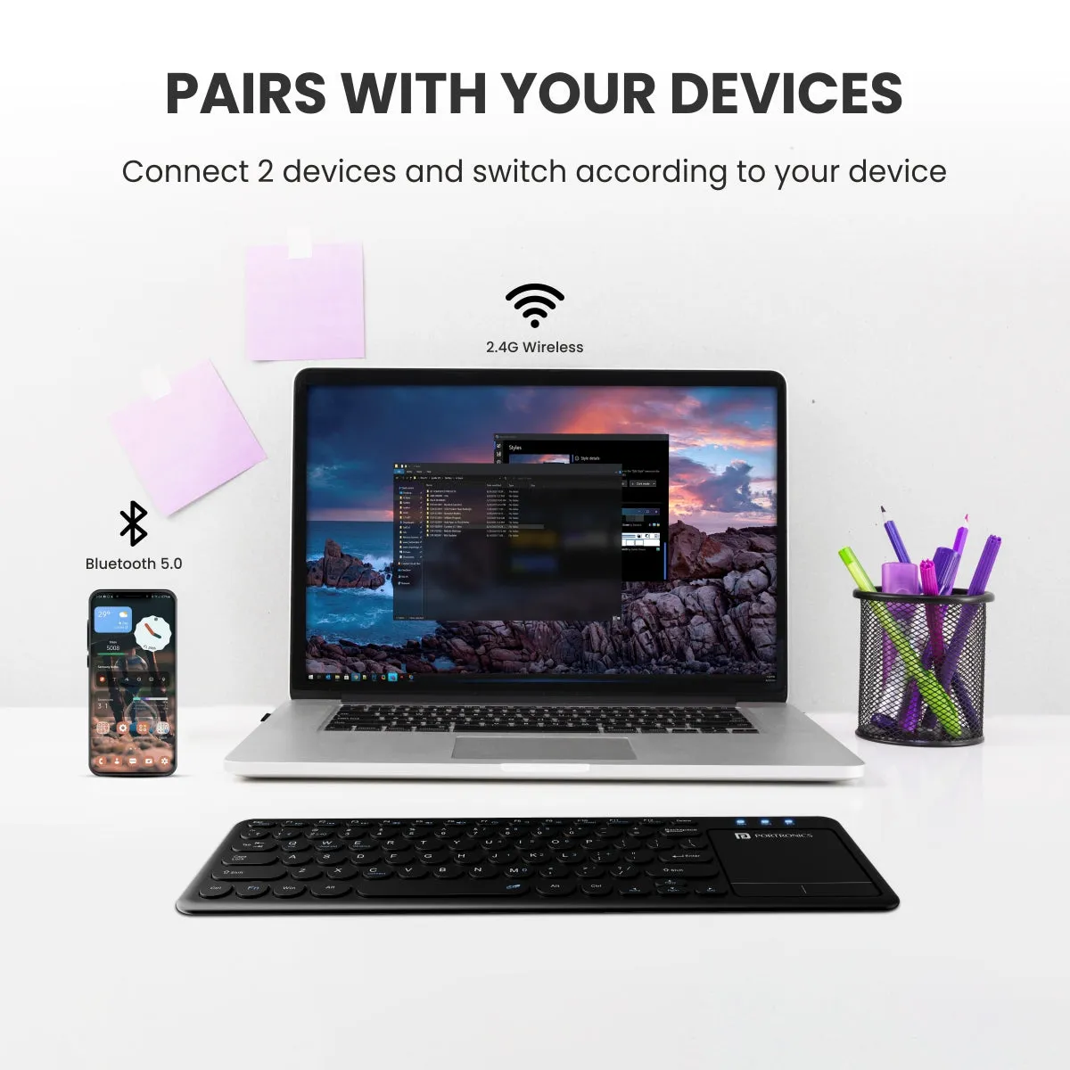 Bubble Pro Wireless Keyboard with Touchpad