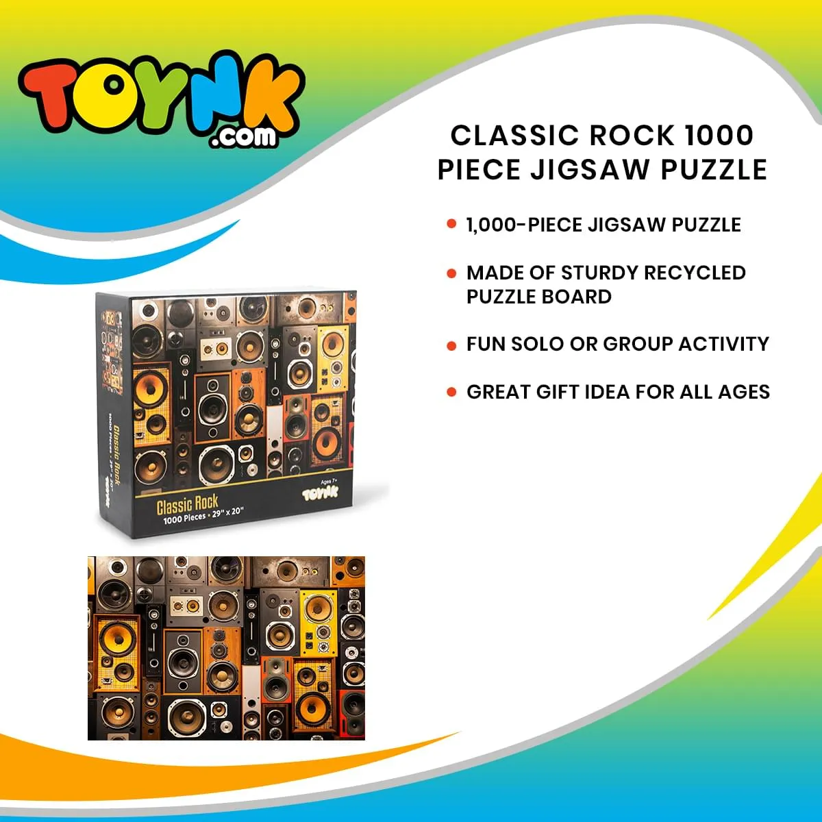 Classic Rock Music Surround Sound Systems 1000 Piece Jigsaw Puzzle