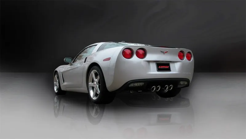 Corsa Sport Axle-Back Exhaust System - 2-1/2 in Diameter - 3-1/2 in Tips - GM LS-Series - Chevy Corvette 2005-08
