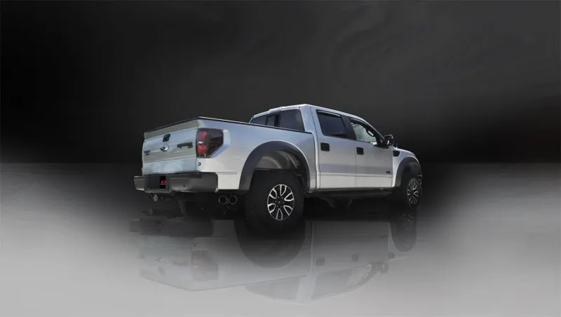 Corsa Sport Cat-Back Exhaust System - 3 in Diameter - 4 in Tips - Raptor - Ford Fullsize Truck 2010-14