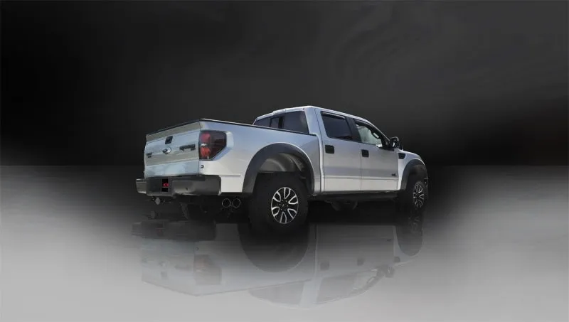 Corsa Sport Cat-Back Exhaust System - 3 in Diameter - 4 in Tips - Raptor - Ford Fullsize Truck 2010-14