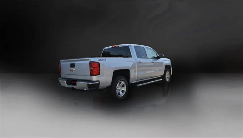 Corsa Sport Cat-Back Exhaust System - 3 in Diameter - Single 4 in Dual Tip - Black Pro-Series Tips - 5.3 L - GM V8 - GM Fullsize Truck 2014-18
