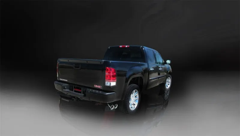 Corsa Sport Cat-Back Exhaust System - 3 in Diameter - Single Side Exit - Dual 4 in Polished Tips - GM LS-Series - GM Fullsize Truck 1999-2006