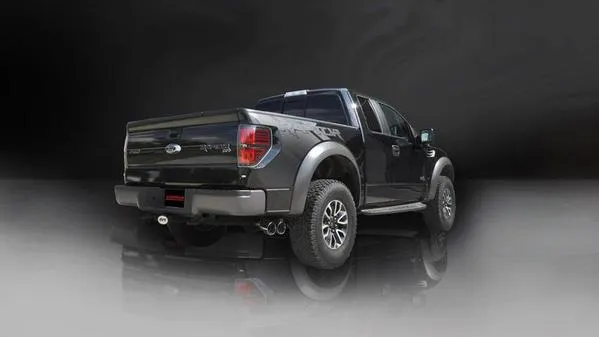 Corsa XTREME 3.0" Single Side Exit Cat-Back Exhaust System w/ Twin 4.0" Tips - 2011-2014 Raptor
