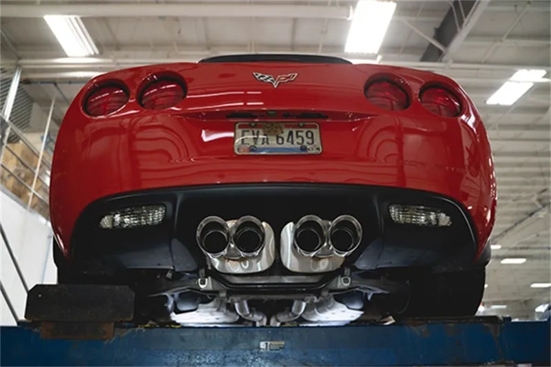 Corsa Xtreme Axle-Back Exhaust System - 3 in Diameter - Single Center Exit - 4-1/2 in Polished Tips - GM LS-Series - Chevy Corvette 2006-13