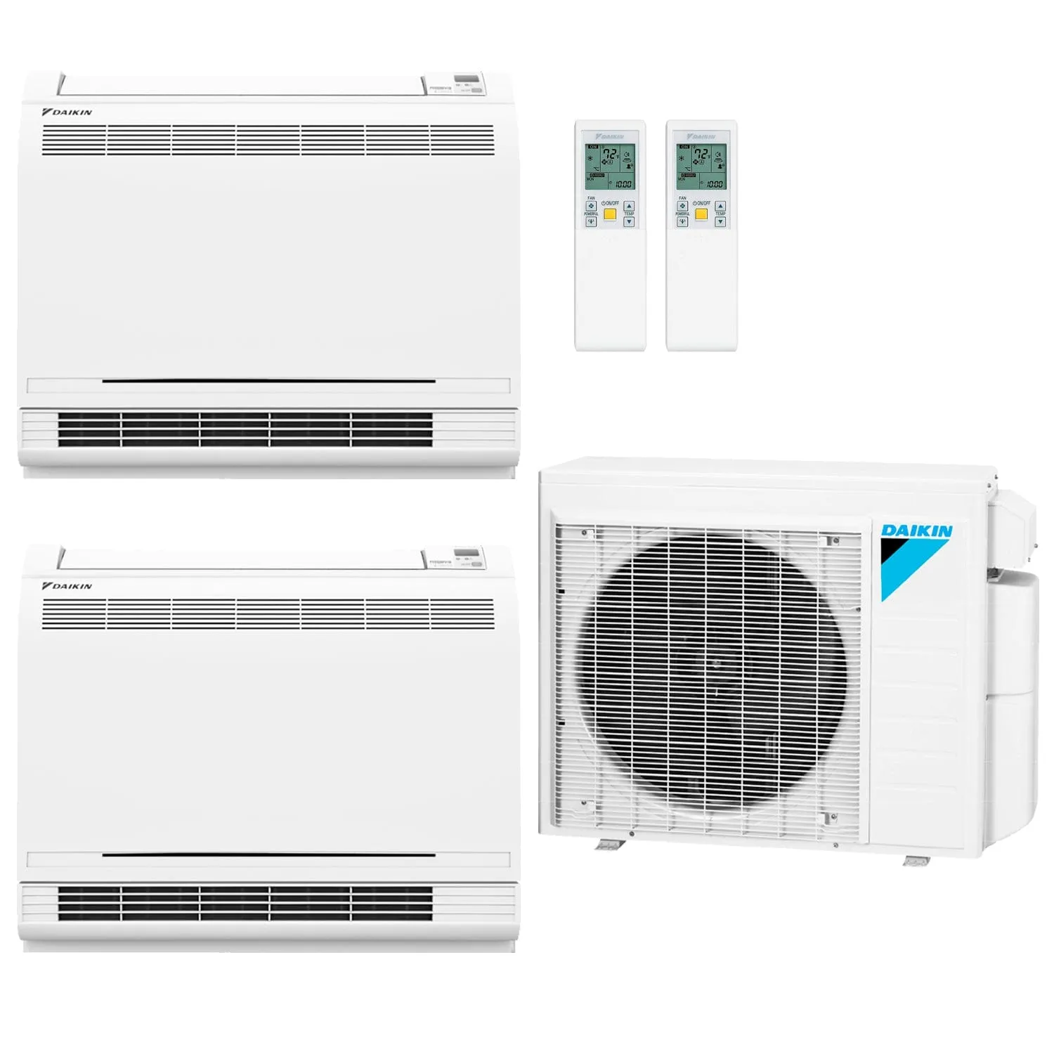 Daikin 2-Zone Floor Standing Hyper Heat Ductless Mini-Split 24000 BTUHeat Pump Air Conditioner 15k   18k - 18 SEER2