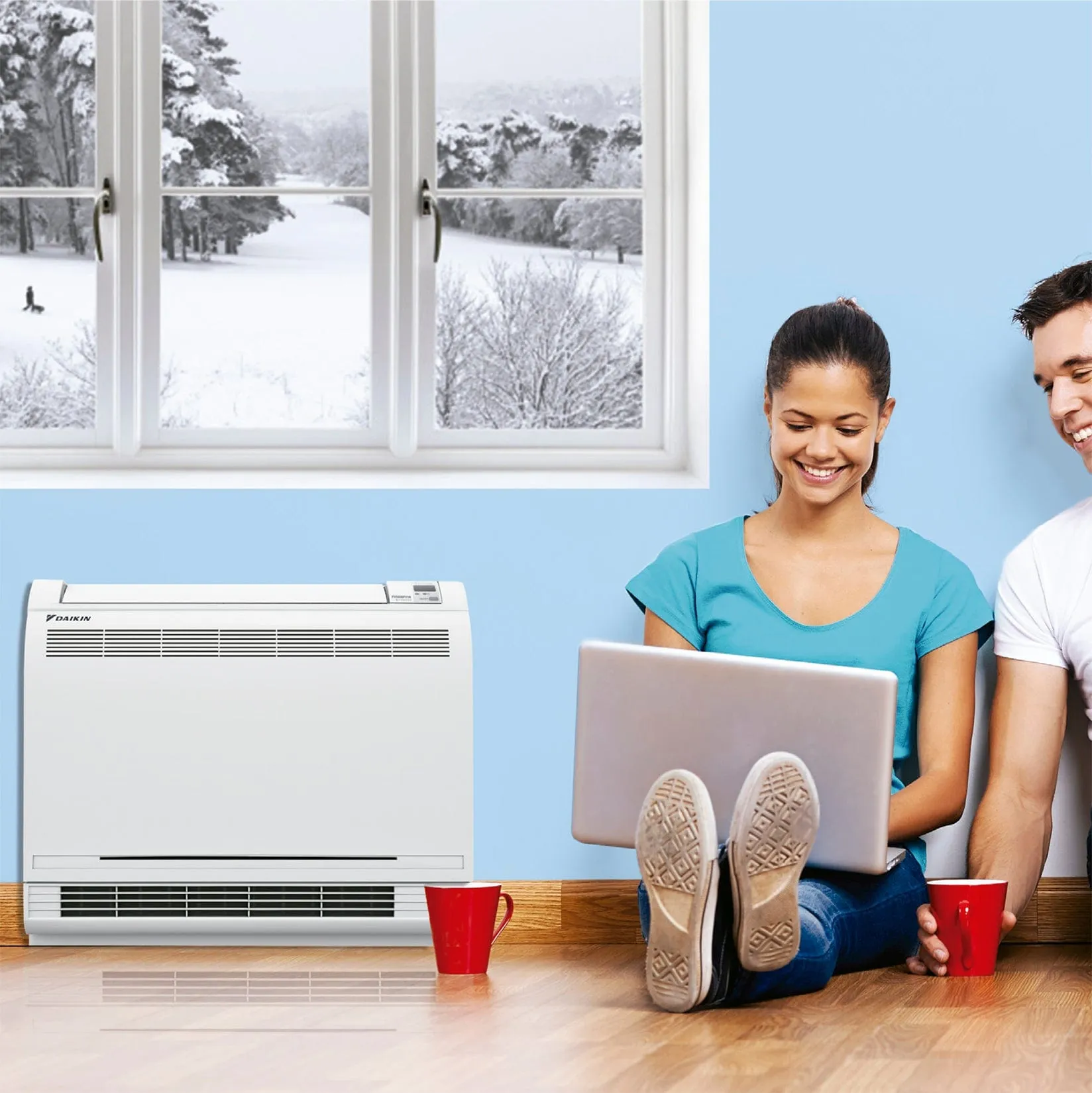 Daikin 2-Zone Floor Standing Hyper Heat Ductless Mini-Split 24000 BTUHeat Pump Air Conditioner 15k   18k - 18 SEER2
