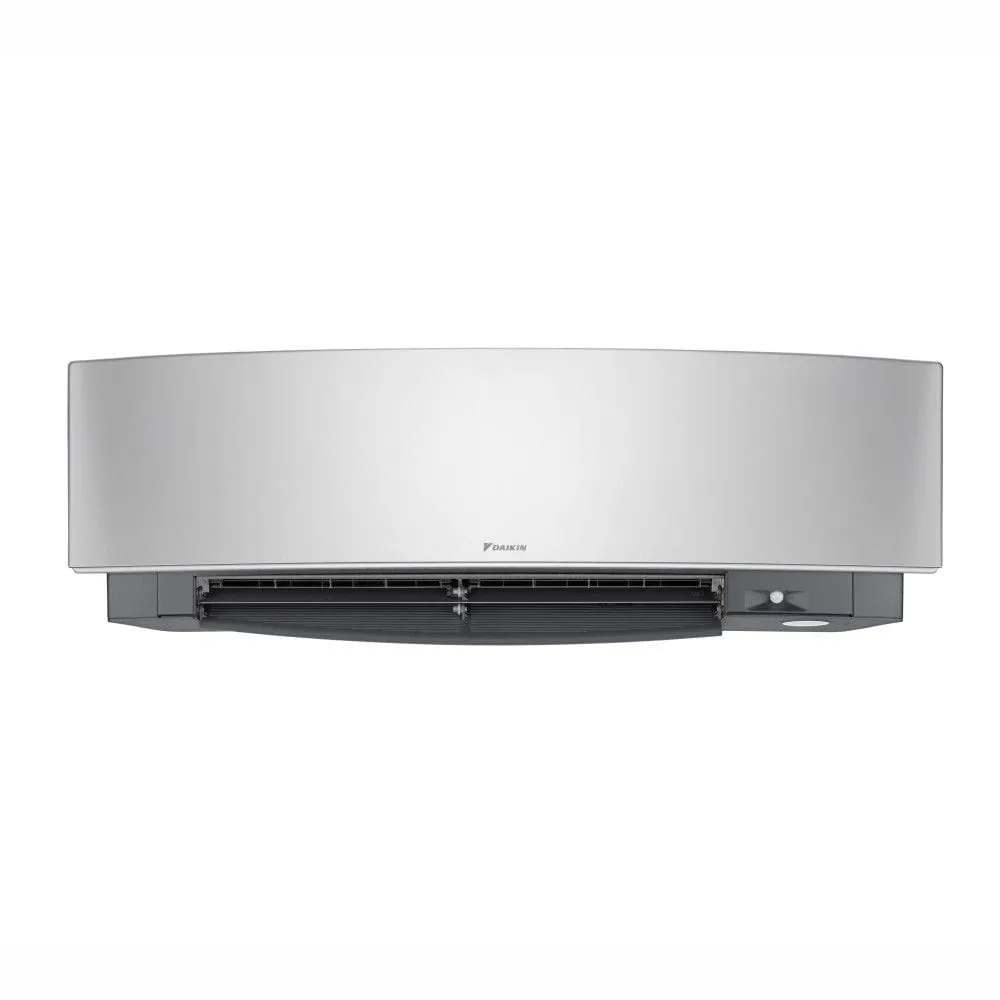 Daikin 2-Zone Wall Mounted Hyper Heat Emura Silver Ductless Mini-Split 18000 BTU Heat Pump Air Conditioner 12k   12k - 16 SEER2