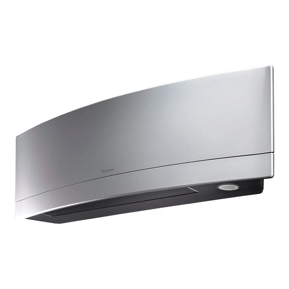 Daikin 2-Zone Wall Mounted Hyper Heat Emura Silver Ductless Mini-Split 18000 BTU Heat Pump Air Conditioner 12k   12k - 16 SEER2