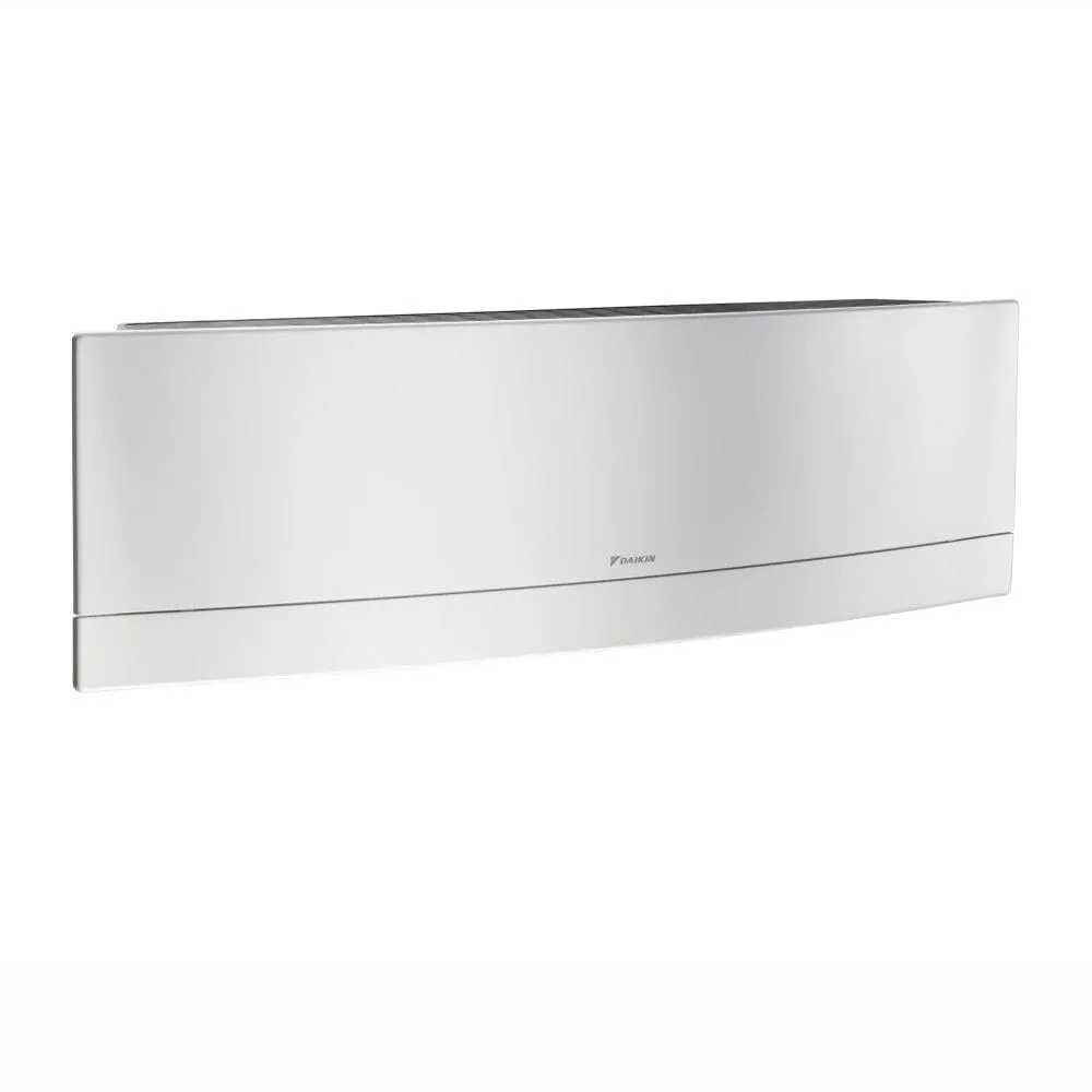 Daikin 2-Zone Wall Mounted Hyper Heat Emura Silver Ductless Mini-Split 18000 BTU Heat Pump Air Conditioner 12k   12k - 16 SEER2