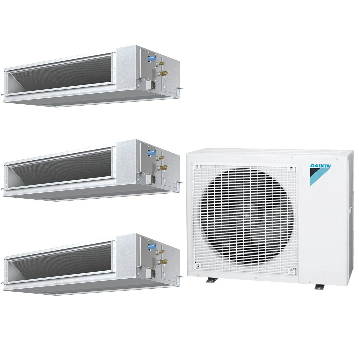 Daikin 3-Zone Concealed Ducted Mini-Split 48000 BTU Heat Pump Air Conditioner 15k   18k   18k - 14.5 SEER2