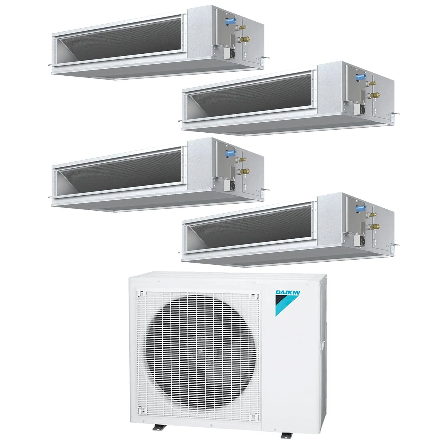 Daikin 4-Zone Concealed Ducted Hyper Heat Mini-Split 36000 BTU Heat Pump Air Conditioner 9k   9k   9k   15k - 15.9 SEER2