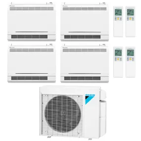 Daikin 4-Zone Floor Standing Ductless Mini-Split 36000 BTU Heat Pump Air Conditioner  9k   9k   15k   15k - 18.1 SEER2