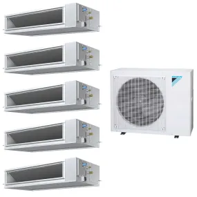 Daikin 5-Zone Concealed Ducted Mini-Split 48000 BTU Heat Pump Air Conditioner 9k   9k   9k   9k   9k - 14.5 SEER2