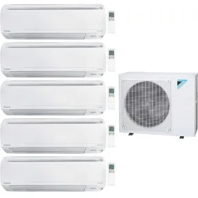 Daikin 5-Zone Wall Mounted Ductless Mini-Split 48000 BTU Heat Pump Air Conditioner 7k   7k   7k   9k   12k - 20.6 SEER2