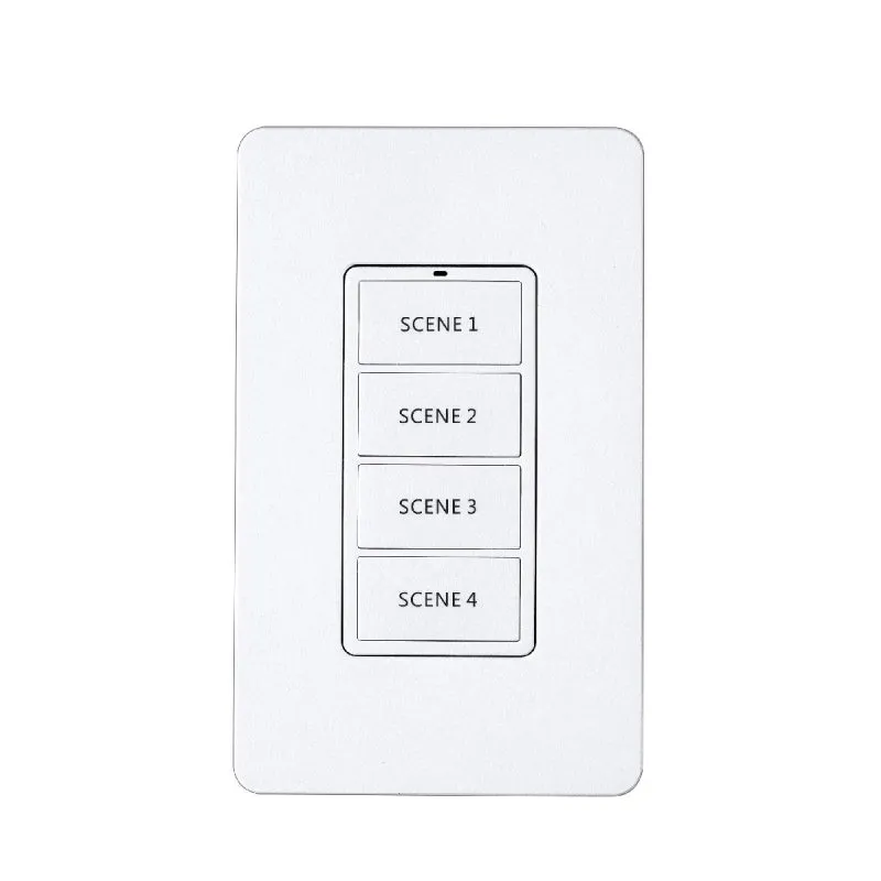 Daintree WWD2-4 4-Button Battery-Operated Wall Dimmer, Surface Mount
