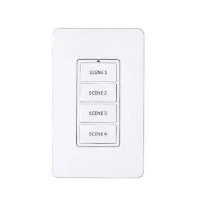 Daintree WWD2-4 4-Button Battery-Operated Wall Dimmer, Surface Mount