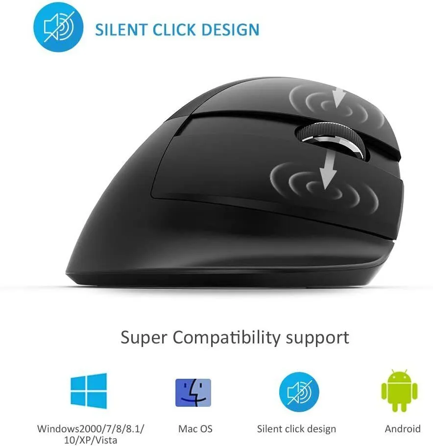 Delux M618 Mini Tri-Mode Optical Ergonomic Mouse