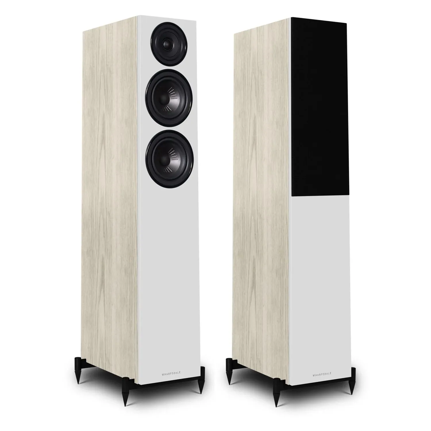 Denon RCD-N12DAB DAB  All-In-One System White & Wharfedale Diamond 12.3 Floorstanding Speaker (Pair) Light Oak