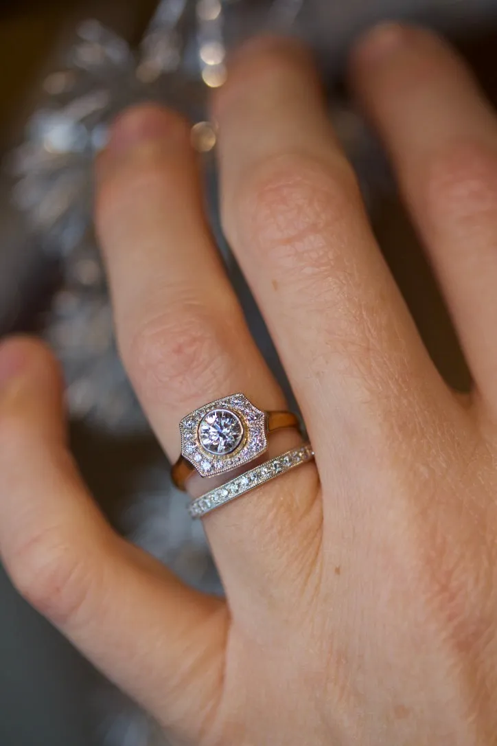 Diamond Surround Engagement Ring