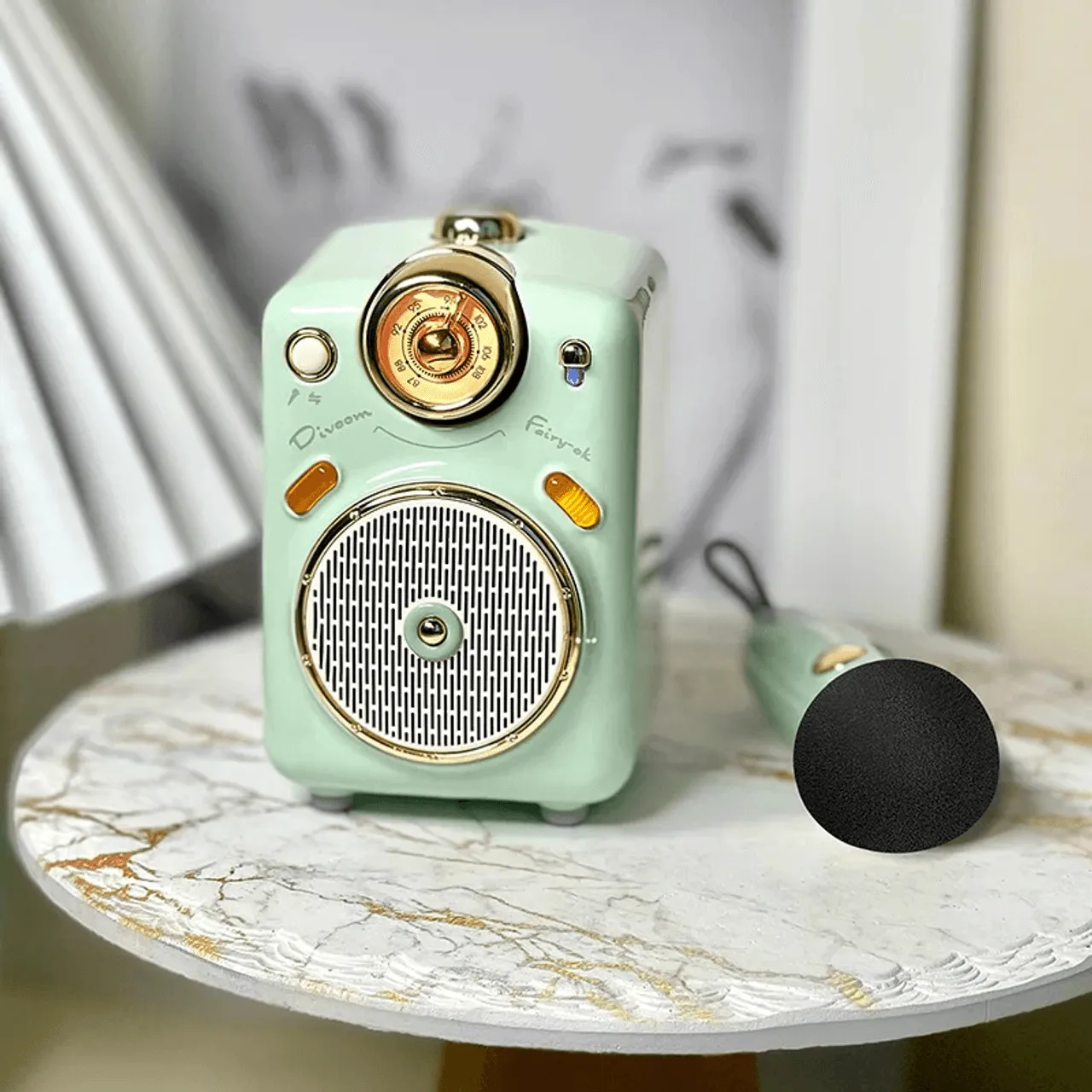 Divoom Fairy-Ok Bluetooth Speaker with Microphone Retro Style Green