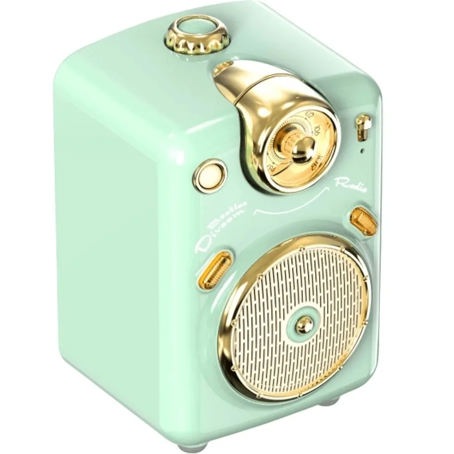 Divoom Fairy-Ok Bluetooth Speaker with Microphone Retro Style Green