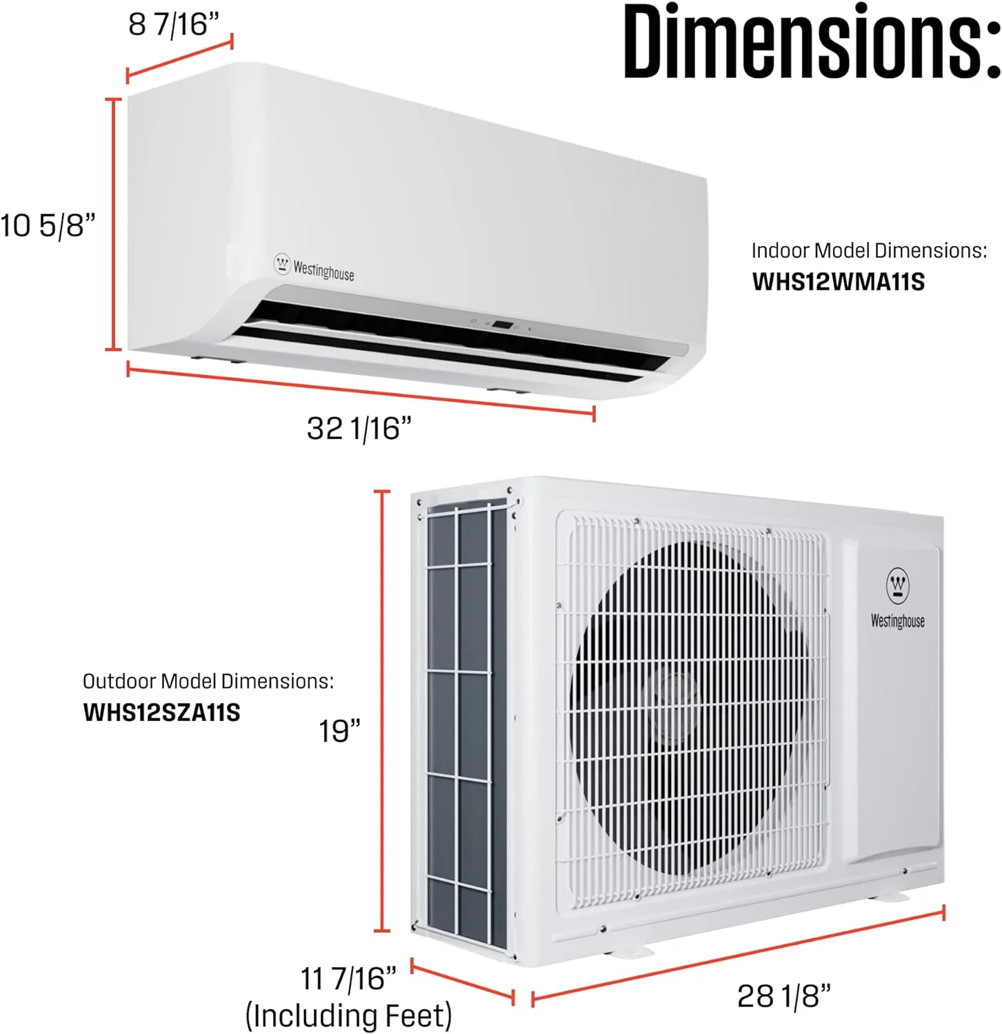 Ductless Mini-Split AC System & Heat Pump 115V, 12,000 BTU, 17.5 SEER2
