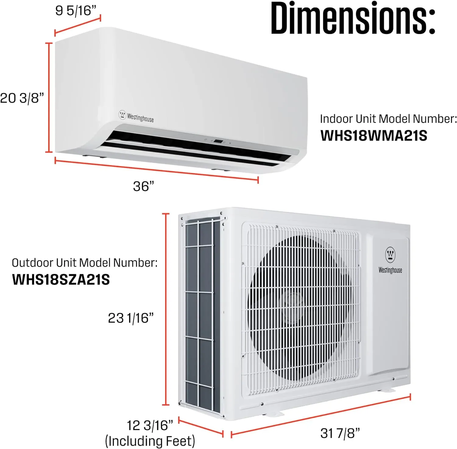 Ductless Mini-Split AC System & Heat Pump 230V, 18,000 BTU, 17 SEER2