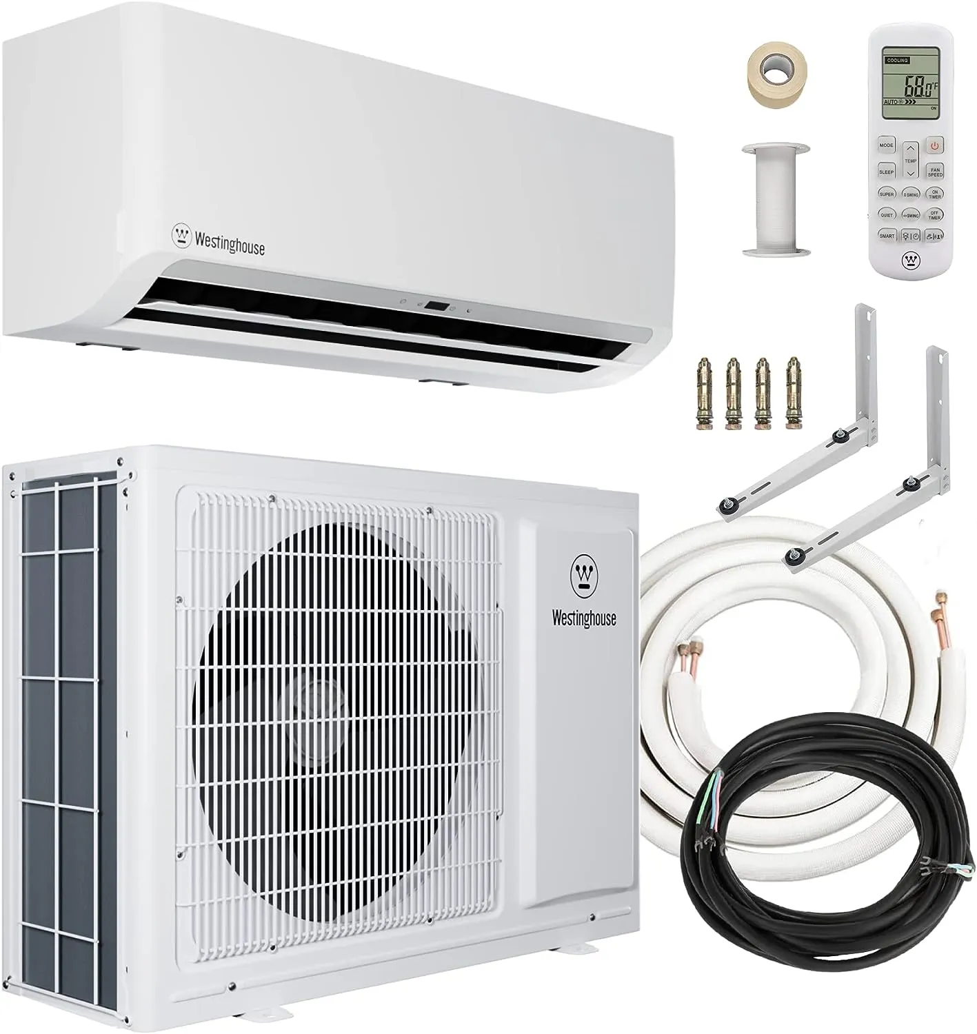 Ductless Mini-Split AC System & Heat Pump 230V, 18,000 BTU, 17 SEER2