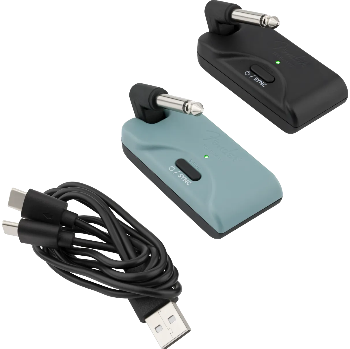 Fender 023-9780-001 Telepath Wireless Instrument System, Mystic Ice Blue and Black